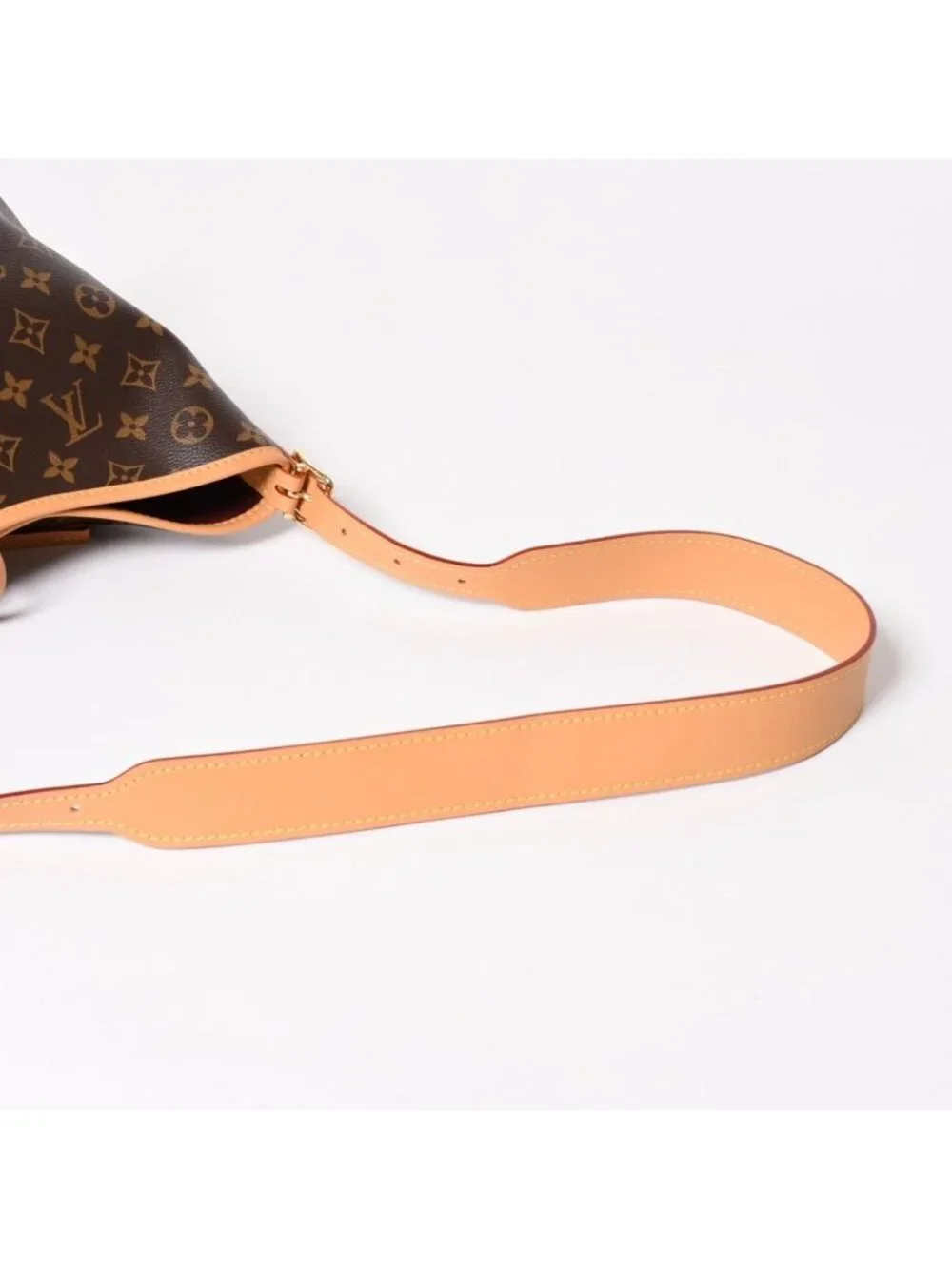 Louis Vuitton Carryall NM PM Bag Monogram Brown Leather Vachetta Gold